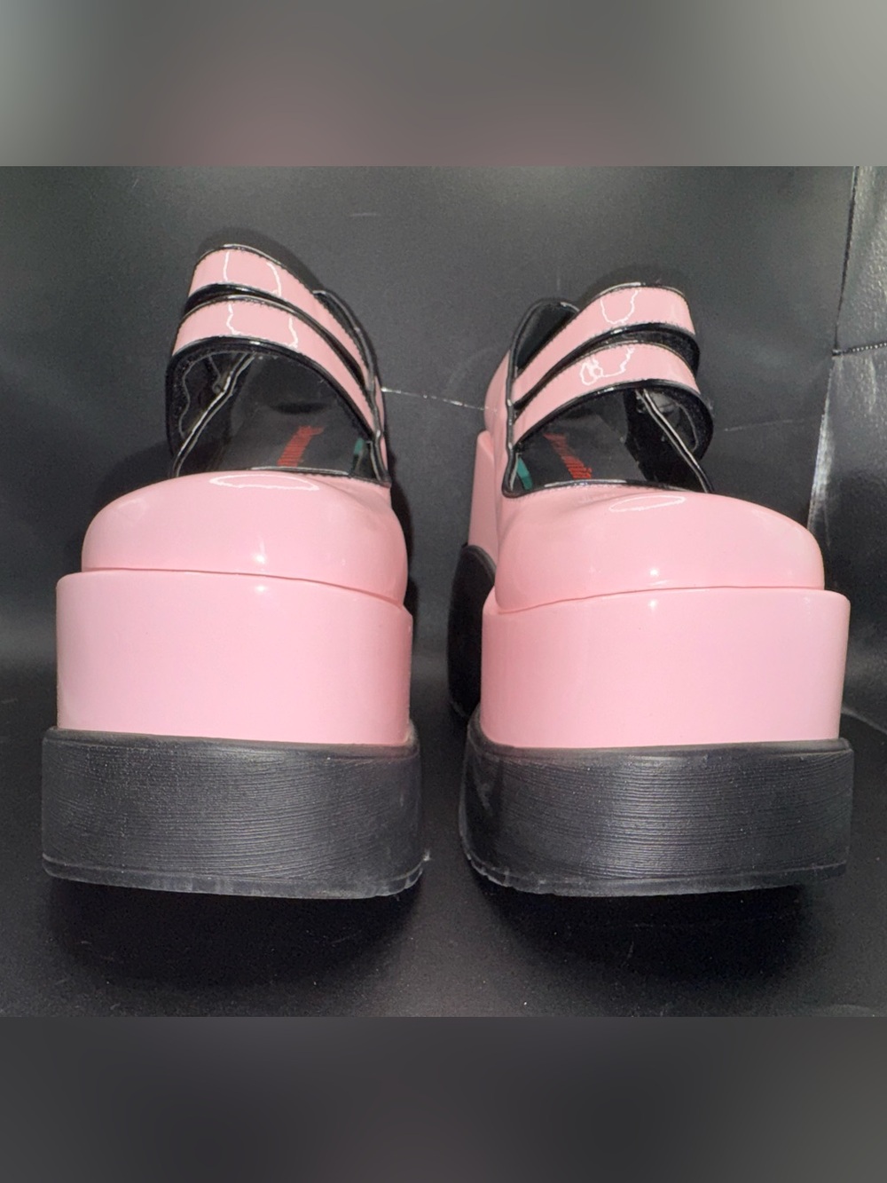 Demonia VOID-37 Pink Patent Double Strap Platform Mary Jane women 8/EU38 - Picture 13 of 16